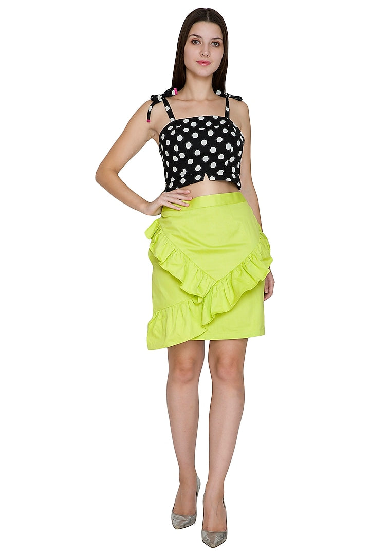 Lime Green Ruffled Skirt